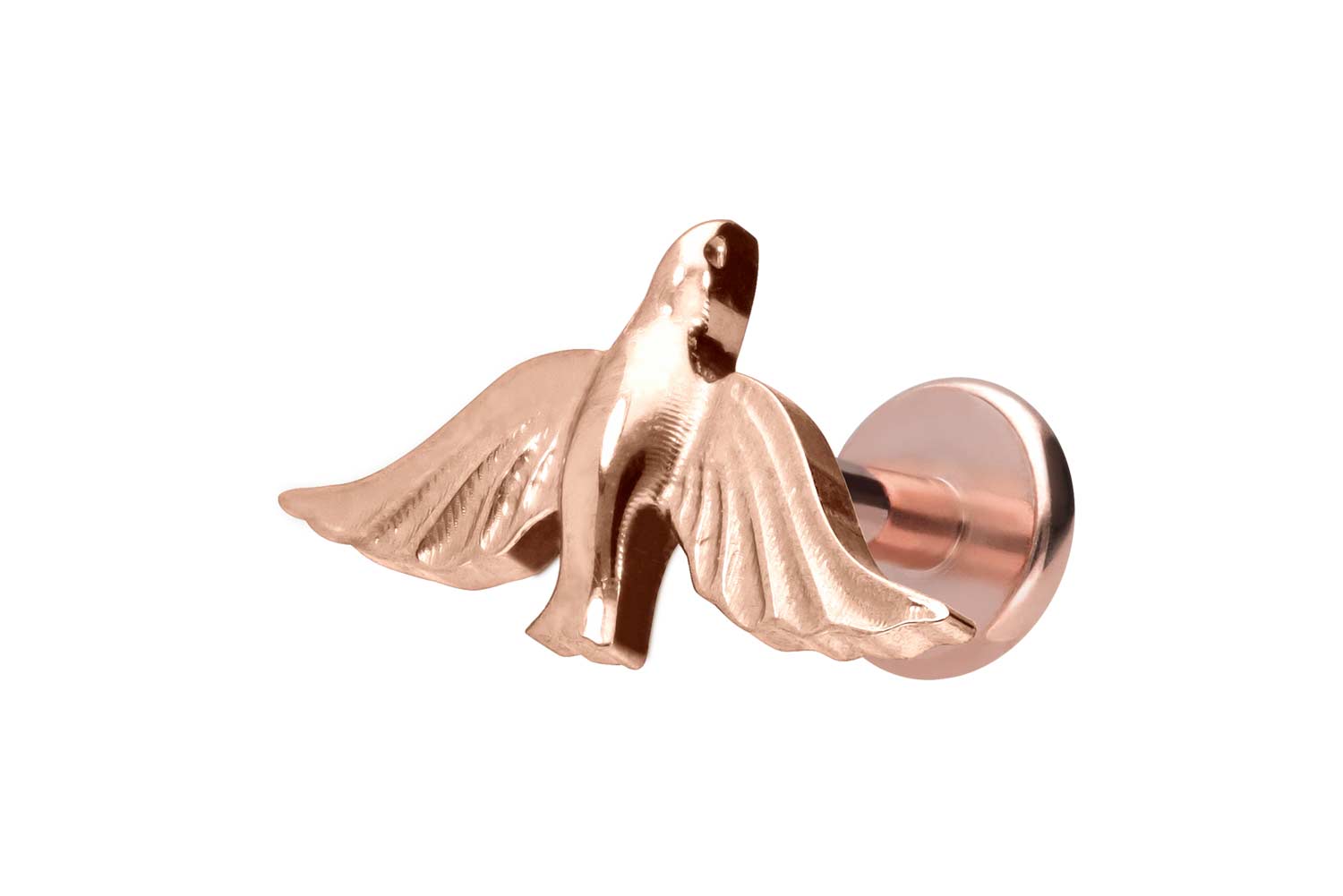 Titan Labret Piercing mit Innengewinde TAUBE